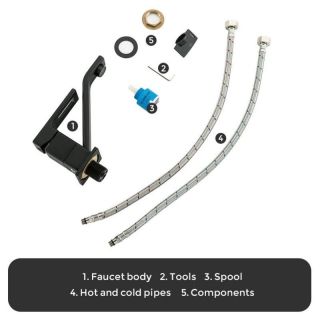 Смеситель для кухни Gappo G4517-6 чёрный